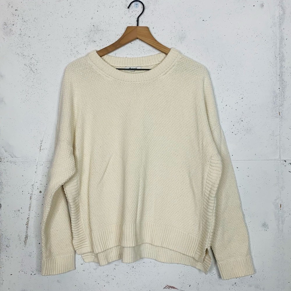 Madewell Pickford Fisherman Chunky Knit Sweater Size XL